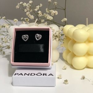 Pandora heart swirl earrings Brand New